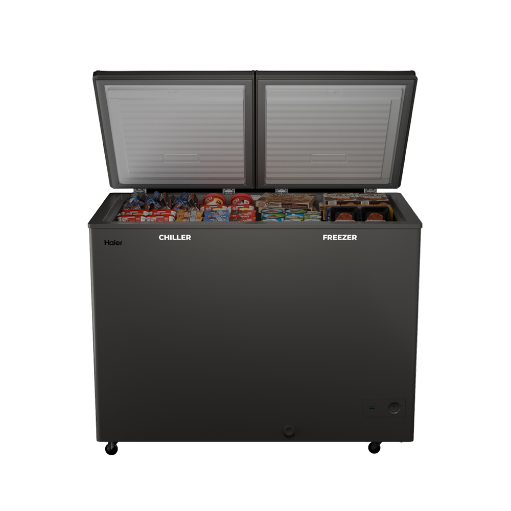 Haier Deep Freezer 350L Combo Chest Dual Compartment (Titanium)